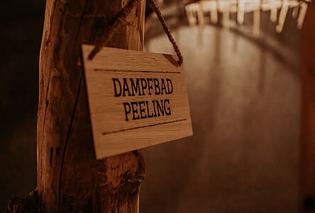 Dampfbad Schild im Hang Spa im Wellnesshotel Gmachl in Bergheim bei Salzburg