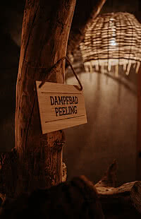 Dampfbad Schild im Hang Spa im Wellnesshotel Gmachl in Bergheim bei Salzburg