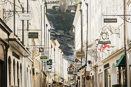 Die Getreidegasse in der Altstadt Salzburg