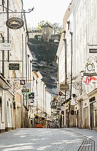 Die Getreidegasse in der Altstadt Salzburg